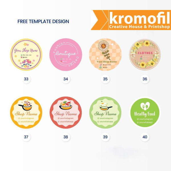 Sticker Chromo / Label Untuk Kemasan Makanan DLL - Kromofil Printing