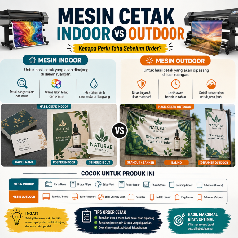 Mesin Cetak Indoor vs Outdoor | Kenapa Perlu Tahu Sebelum Order mesin cetak indoor vs outdoor artc